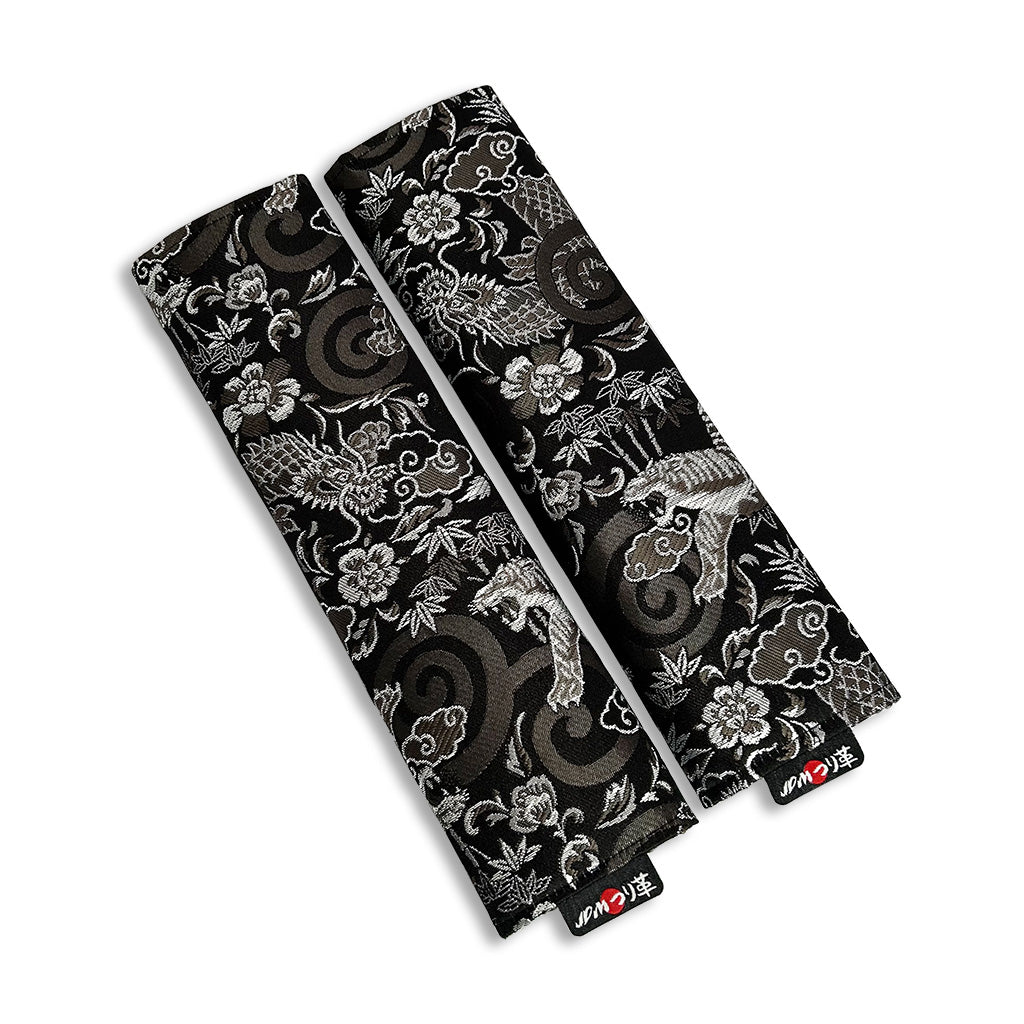 Tiger and Dragon Silver Seatbelt Covers (2pc)