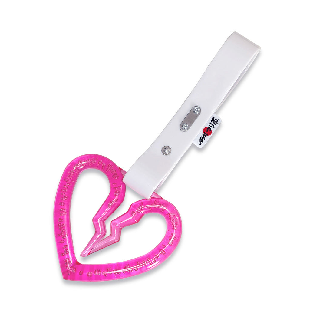 Broken Heart Pink JDM TSURIKAWA Ring Subway Train Bus Broken Heart Pink JDM TSURIKAWA Ring Subway Train Bus