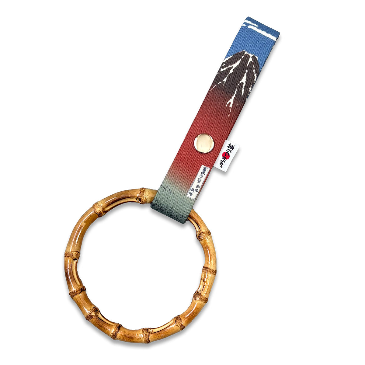 Hokusai Red Fuji (Bamboo ring)