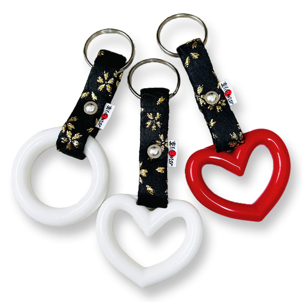 Nishijin Sakura Black Mini Tsurikawa Keychain