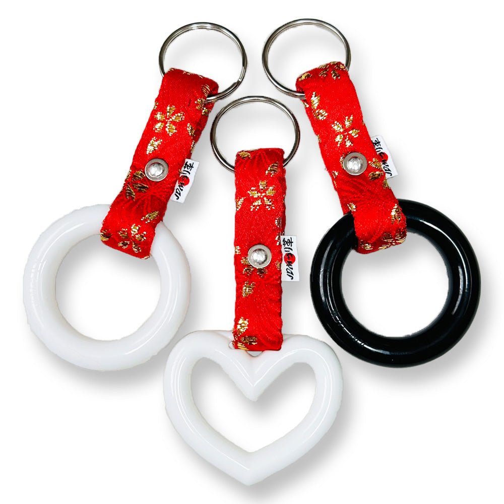 Nishijin Sakura Red Mini Tsurikawa Keychain