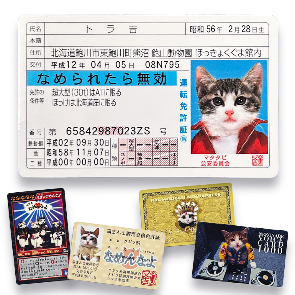 Nameneko Drivers License &  Parody Cards Set D