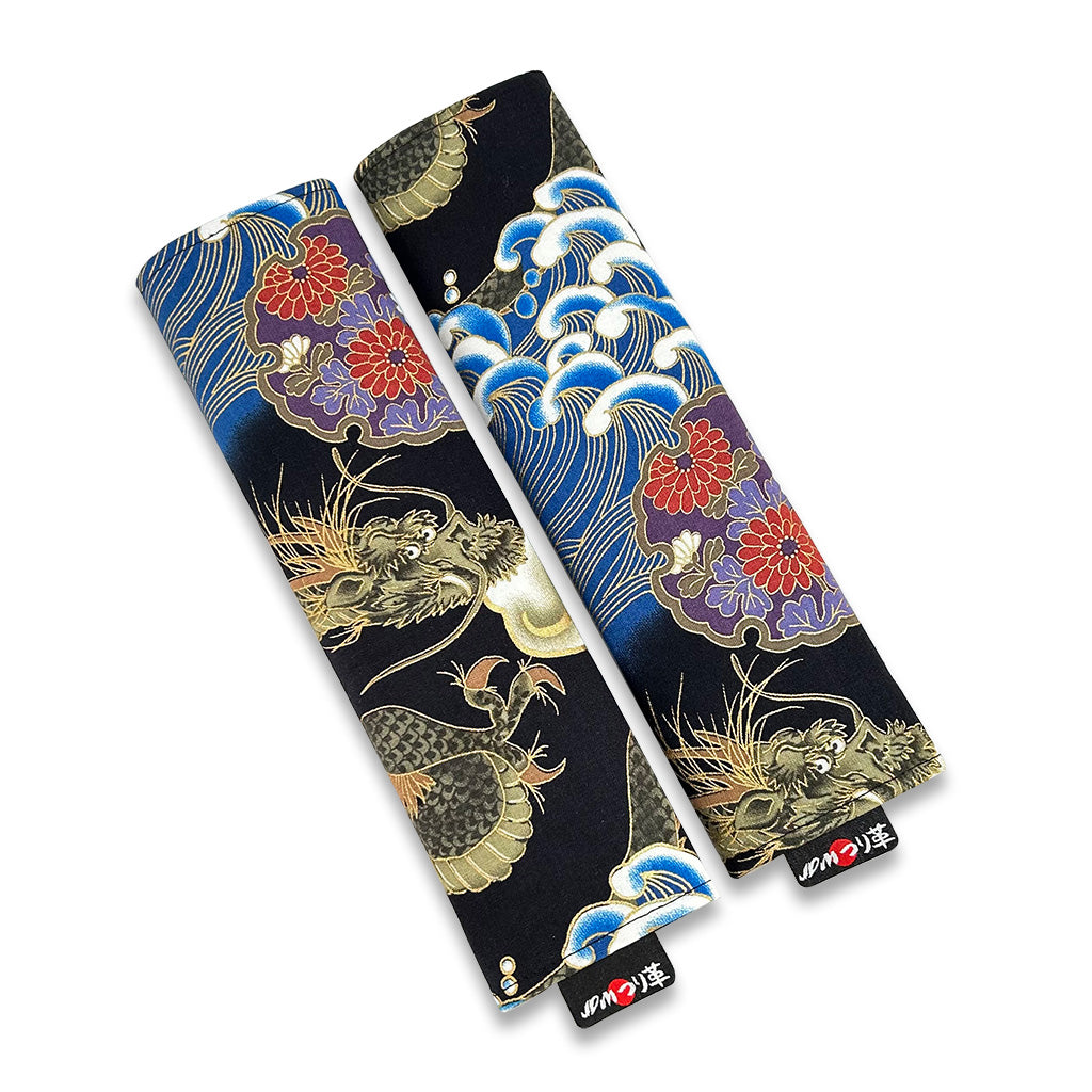 Dragon and Wave Seatbelt Covers (2pc)