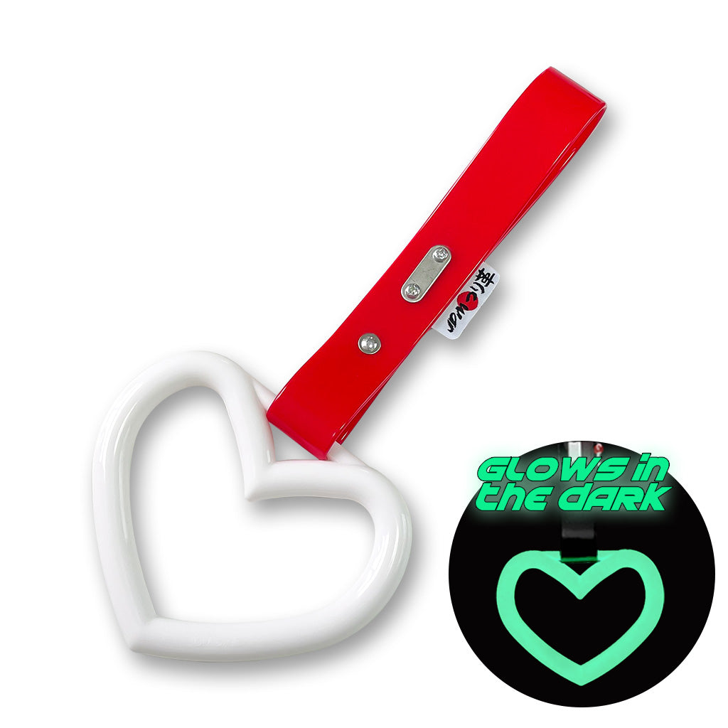 Glow in Dark Heart White (Red strap)
