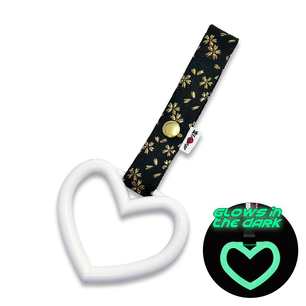 Sakura Gold with Kiku Black (Glows in the dark heart)
